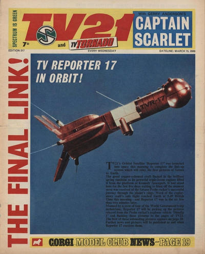 Cover for TV21 and TV Tornado (City Magazines; Century 21 Publications, 1968 series) #217