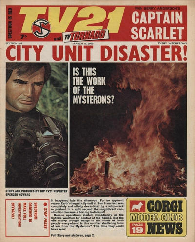 Cover for TV21 and TV Tornado (City Magazines; Century 21 Publications, 1968 series) #216