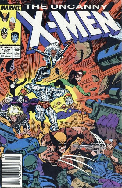 Cover for The Uncanny X-Men (Marvel, 1981 series) #238 [Newsstand]