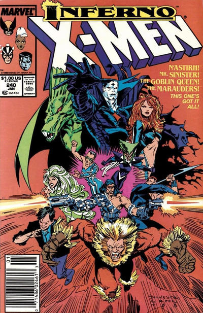 Cover for The Uncanny X-Men (Marvel, 1981 series) #240 [Newsstand]
