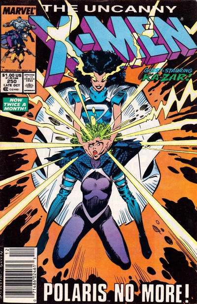 Cover for The Uncanny X-Men (Marvel, 1981 series) #250 [Newsstand]