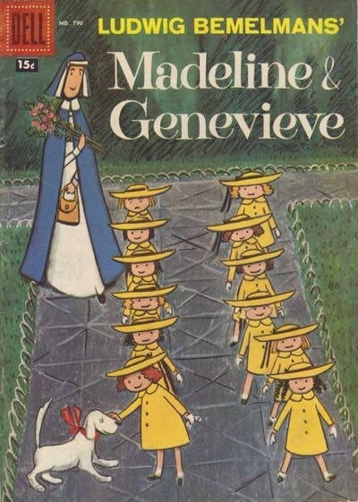 Cover for Four Color (Dell, 1942 series) #796 - Ludwig Bemelmans' Madeline & Genevieve [15¢]