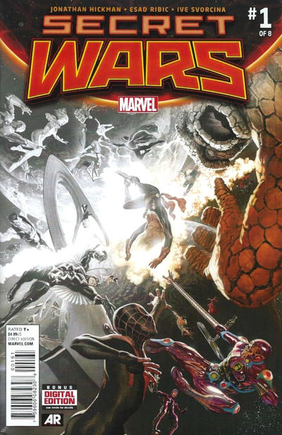 Cover for Secret Wars (Marvel, 2015 series) #1 [Retailer Incentive Alex Ross Fade Variant]