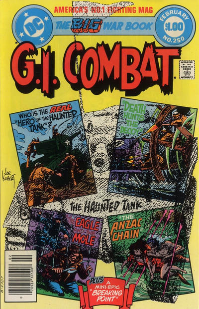 Cover for G.I. Combat (DC, 1957 series) #250 [Newsstand]