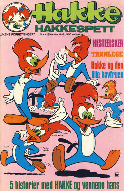 Cover for Hakke Hakkespett (Nordisk Forlag, 1973 series) #4/1976