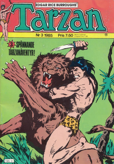 Cover for Tarzan (Atlantic Förlags AB, 1977 series) #3/1985