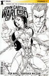 Cover Thumbnail for John Carter, Warlord of Mars (2014 series) #1 [Cover L - J. Scott Campbell Retailer Incentive Black and White Variant]
