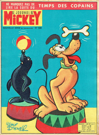 Cover for Le Journal de Mickey (Hachette, 1952 series) #536