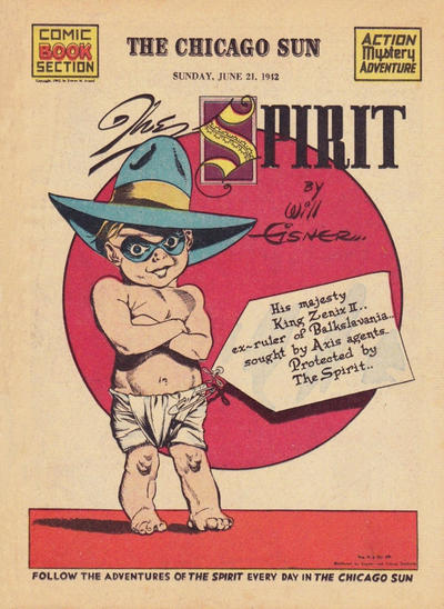 Cover for The Spirit (Register and Tribune Syndicate, 1940 series) #6/21/1942 [Chicago Sun edition]