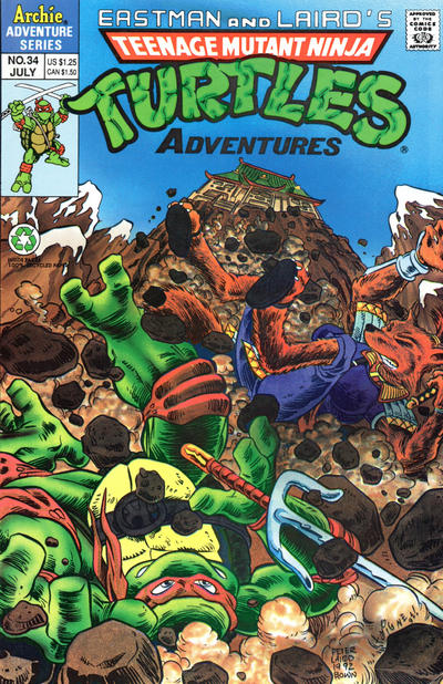 Cover for Teenage Mutant Ninja Turtles Adventures (Archie, 1989 series) #34 [Direct]