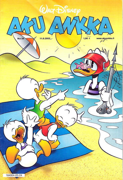 Cover for Aku Ankka (Sanoma, 1951 series) #24/2003