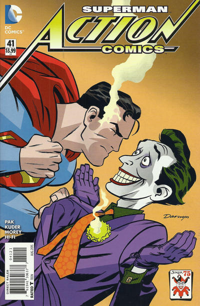 Cover for Action Comics (DC, 2011 series) #41 [Darwyn Cooke The Joker 75th Anniversary Cover]