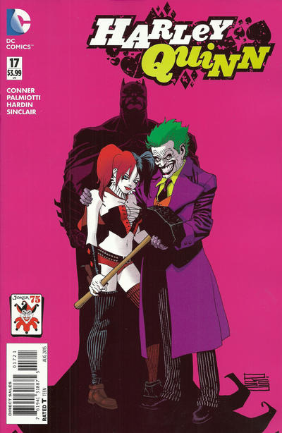 Cover for Harley Quinn (DC, 2014 series) #17 [Joker 75th Anniversary Cover]