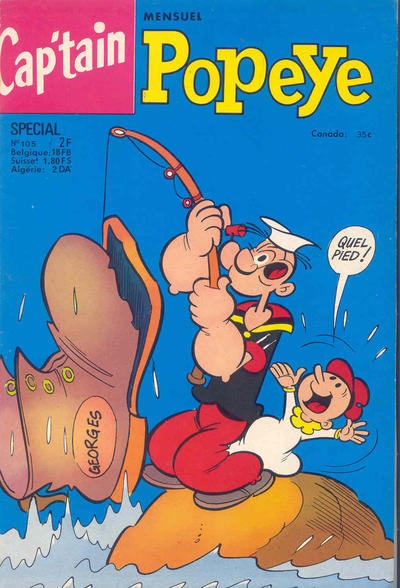 Cover for Cap'tain présente Popeye (spécial) (Société Française de Presse Illustrée (SFPI), 1962 series) #105