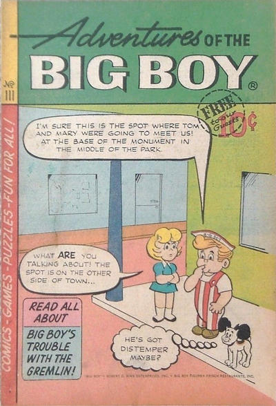 Cover for Adventures of the Big Boy (Webs Adventure Corporation, 1957 series) #111 [East]