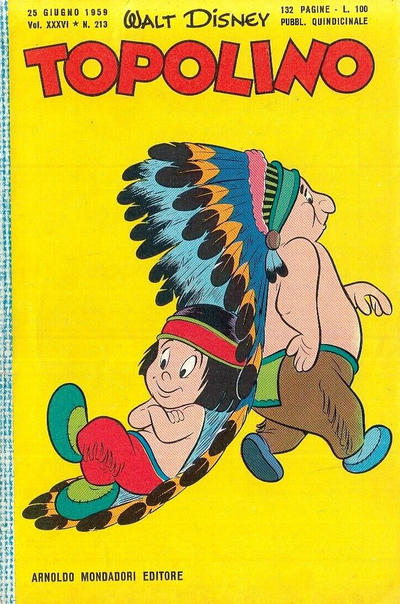 Cover for Topolino (Mondadori, 1949 series) #213