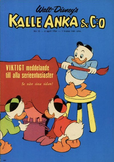 Cover for Kalle Anka & C:o (Hemmets Journal, 1957 series) #15/1964