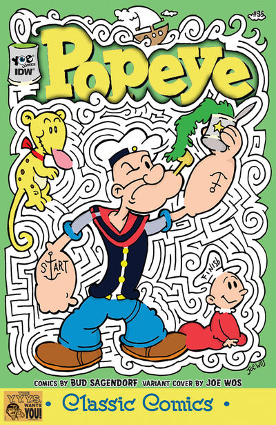 Cover for Classic Popeye (IDW, 2012 series) #35 [Joe Wos variant cover]