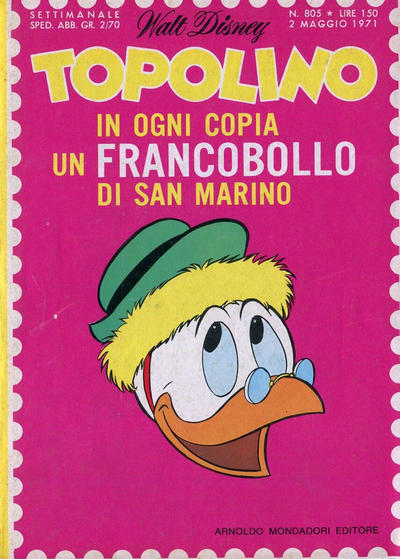 Cover for Topolino (Mondadori, 1949 series) #805