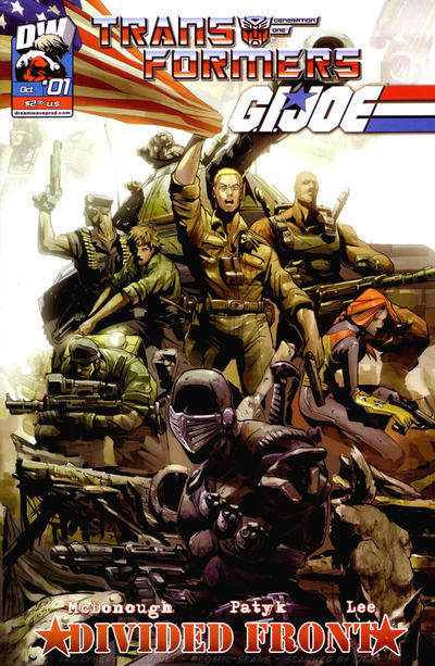 Cover for Transformers / G.I. Joe: Divided Front (Dreamwave Productions, 2004 series) #1 [Pat Lee Single Cover]