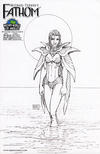 Cover for Michael Turner's Fathom (Aspen, 2005 series) #0 [Wizard World Los Angeles Black and White Cover]
