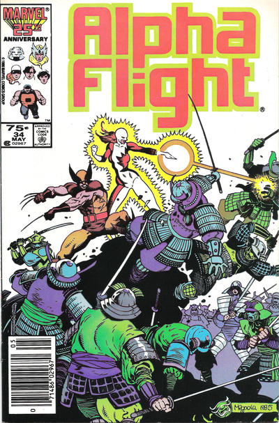 Cover for Alpha Flight (Marvel, 1983 series) #34 [Newsstand]