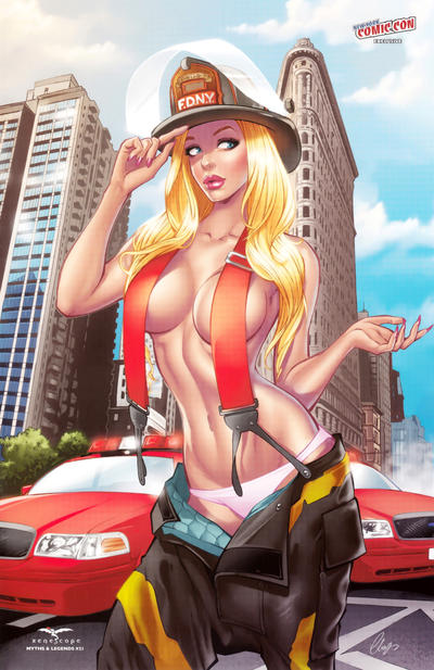 Cover for Grimm Fairy Tales Myths & Legends (Zenescope Entertainment, 2011 series) #21 [NYCC Exclusive FDNY Cover]