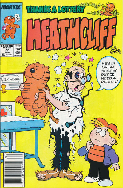 Cover for Heathcliff (Marvel, 1985 series) #26 [Newsstand]