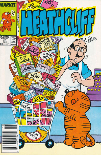 Cover for Heathcliff (Marvel, 1985 series) #25 [Newsstand]