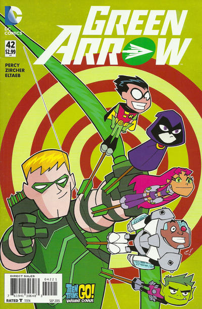 Cover for Green Arrow (DC, 2011 series) #42 [Teen Titans Go! Cover]