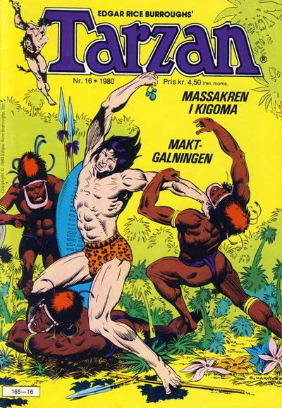 Cover for Tarzan (Atlantic Forlag, 1977 series) #16/1980