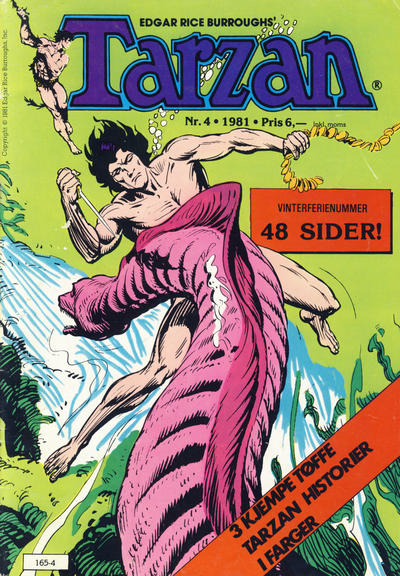 Cover for Tarzan (Atlantic Forlag, 1977 series) #4/1981