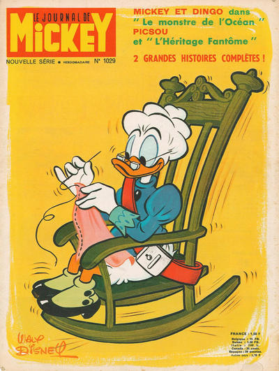 Cover for Le Journal de Mickey (Hachette, 1952 series) #1029