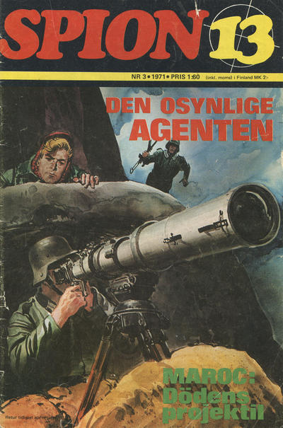 Cover for Spion 13 (Semic, 1970 series) #3/1971