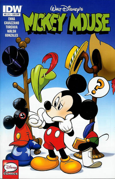 Cover for Mickey Mouse (IDW, 2015 series) #2 / 311 [Mouse of Many Hats Subscription Cover]