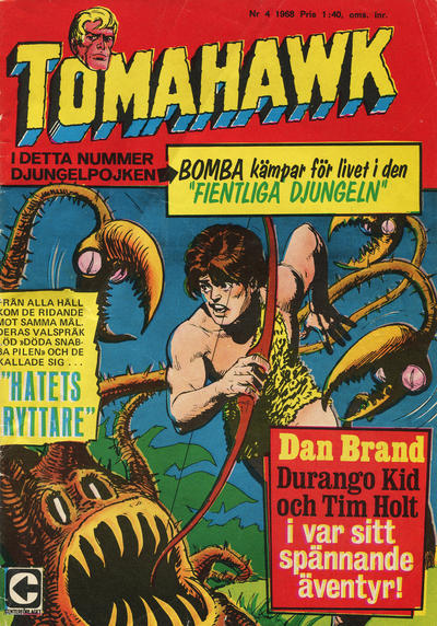 Cover for Tomahawk (Centerförlaget, 1951 series) #4/1968