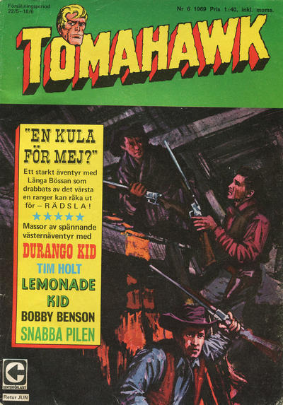 Cover for Tomahawk (Centerförlaget, 1951 series) #6/1969