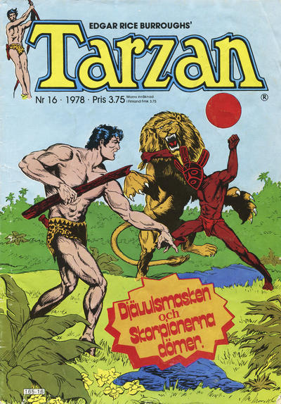 Cover for Tarzan (Atlantic Förlags AB, 1977 series) #16/1978