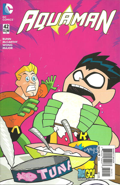 Cover for Aquaman (DC, 2011 series) #42 [Teen Titans Go! Cover]