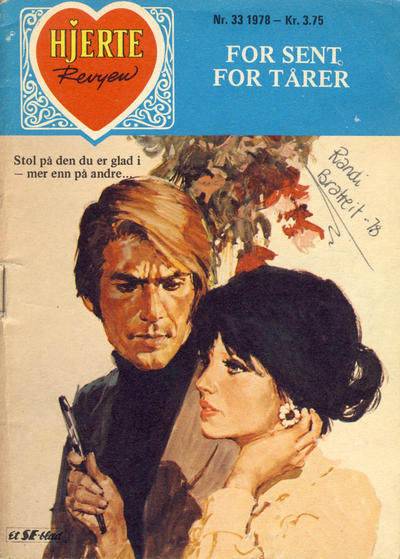 Cover for Hjerterevyen (Serieforlaget / Se-Bladene / Stabenfeldt, 1960 series) #33/1978