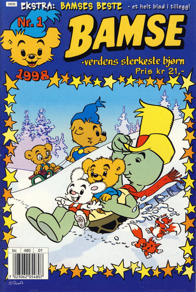 Cover for Bamse (Hjemmet / Egmont, 1991 series) #1/1998