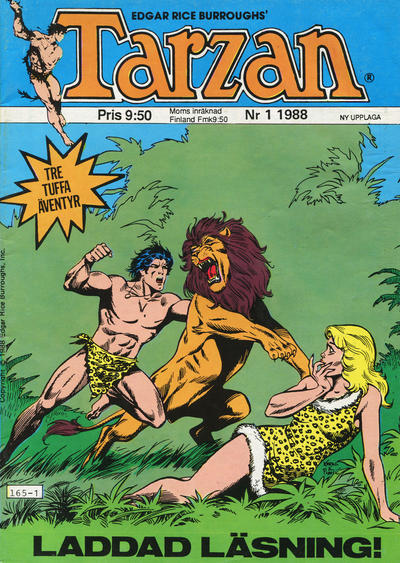 Cover for Tarzan (Atlantic Förlags AB, 1977 series) #1/1988