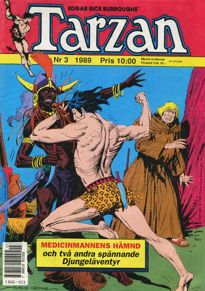 Cover for Tarzan (Atlantic Förlags AB, 1977 series) #3/1989