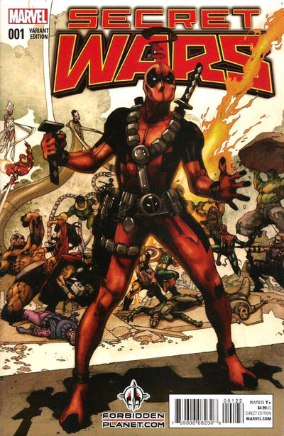 Cover for Secret Wars (Marvel, 2015 series) #1 [Forbidden Planet Exclusive Simone Bianchi Deadpool Variant]
