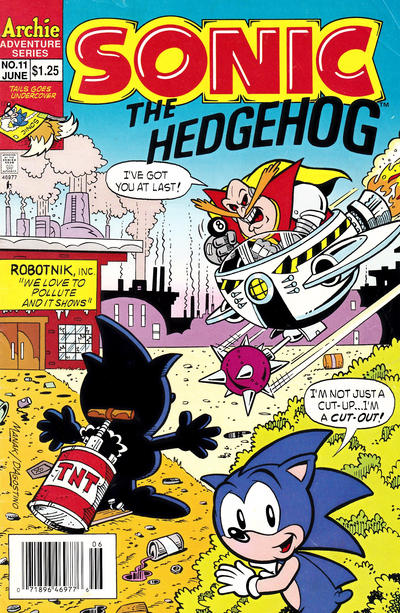 Cover for Sonic the Hedgehog (Archie, 1993 series) #11 [Newsstand]