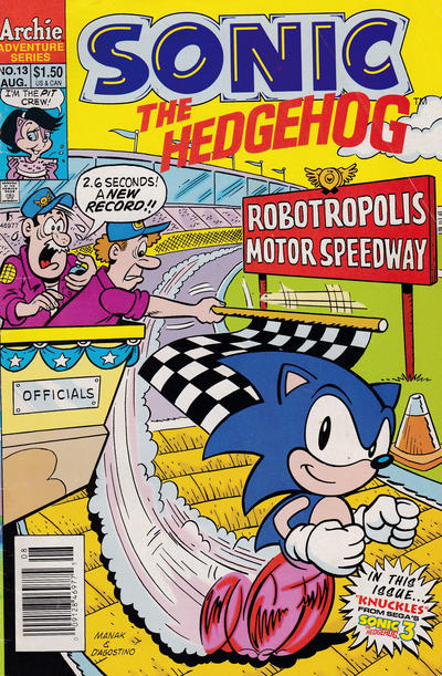 Cover for Sonic the Hedgehog (Archie, 1993 series) #13 [Newsstand]