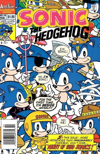 Cover for Sonic the Hedgehog (Archie, 1993 series) #19 [Newsstand]