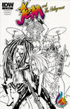 Cover Thumbnail for Jem & The Holograms (2015 series) #2 [Cover RE - Comics and Ponies Exclusive Black and White Variant - Sophie Campbell]