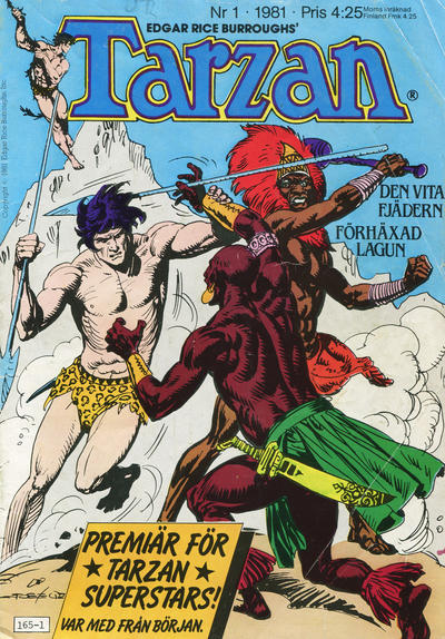 Cover for Tarzan (Atlantic Förlags AB, 1977 series) #1/1981