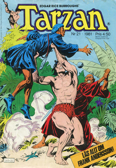 Cover for Tarzan (Atlantic Förlags AB, 1977 series) #21/1981